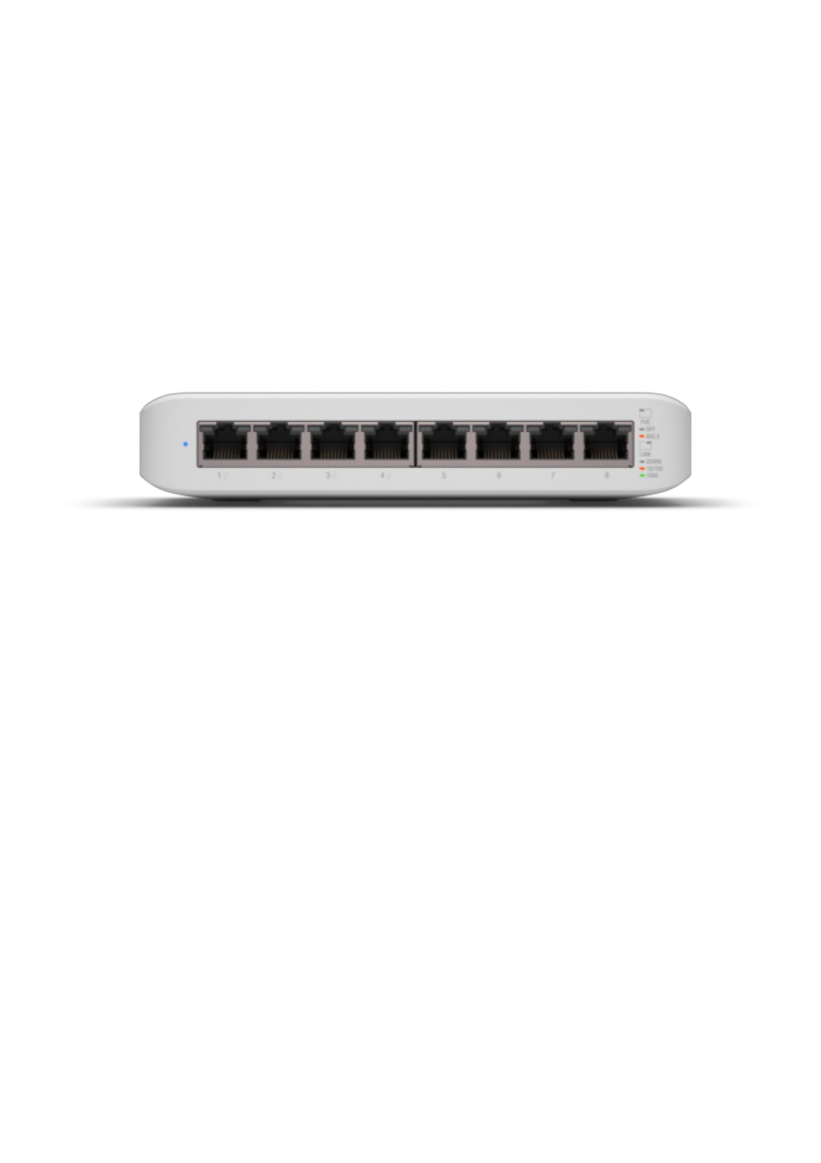 Switch UniFi Lite Administrable PoE de 8 Puertos 10/100/1000 Mbps (4 puertos 802.3af/at), 52 W