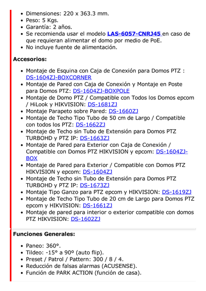 [ PROTECCIÓN ACTIVA ] PTZ IP 2 Megapixel / 20X Zoom / ColorVu / 100 mts Luz Blanca / 150 mts IR / ACUSENSE (Evita Falsas Alarmas) / IP66 / IK10 / Alerta Audible 30 metros y Luz Estroboscópica / Autoseguimiento 2.0 / Hi-PoE / Rapid Focus / mi