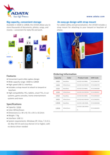 Memoria Adata 32GB USB 3.1 UV320 Blanco/Verde