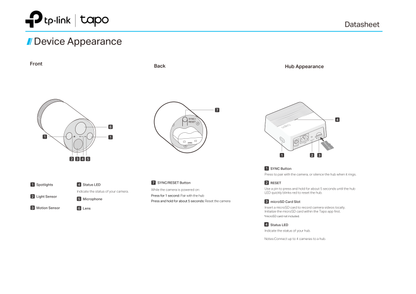 Kit videovigilancia TP-Link Tapo C420S1 con hub H200 (slot microSD) 1 cámara Wi-Fi inalámbricas batería recargable IP65 2K QHD audio 2 vías