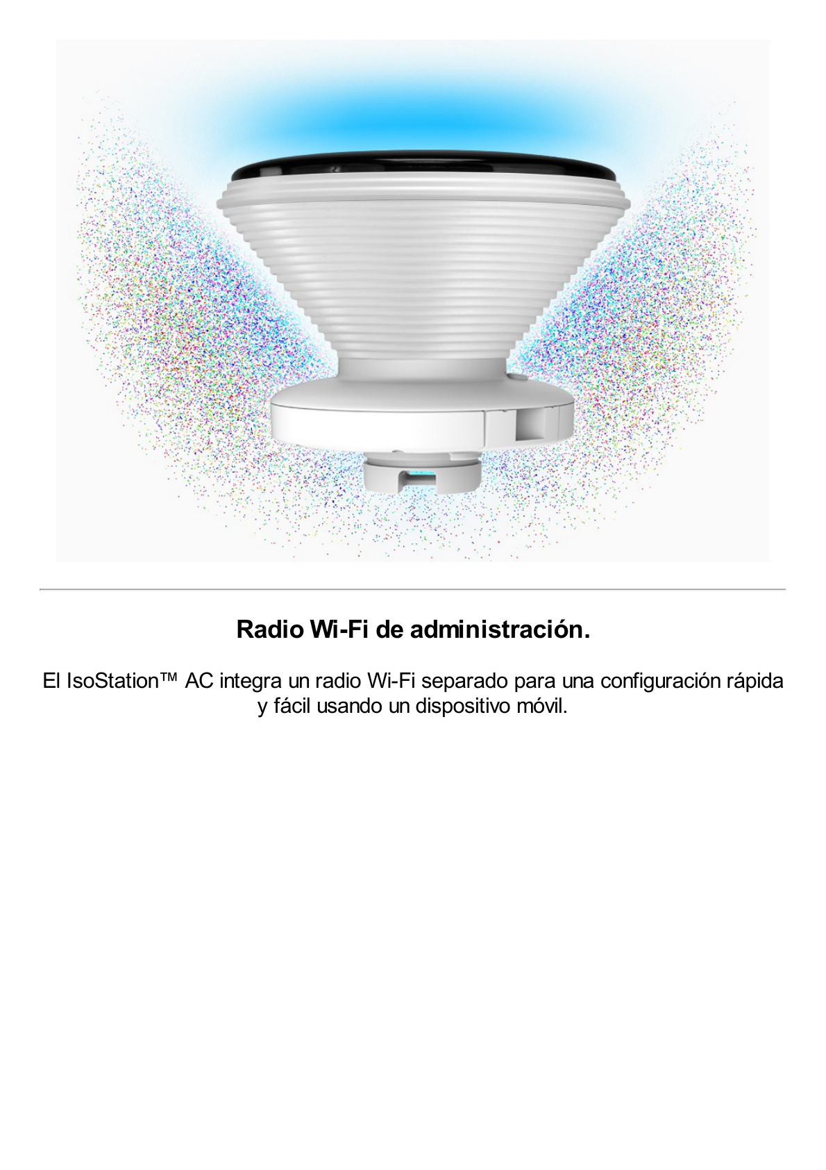 IsoStation airMAX AC hasta 450 Mbps, 5 GHz (5150 - 5875 MHz) con antena sectorial simétrica de 45 grados de 14 dBi, inmunidad al ruido mejorada