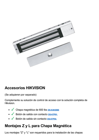 2 EN 1 / Lector Biométrico IP65 con Función de Videoportero y lector QR Incluida/ Llamada a APP de Smartphone Hik-Connect P2P (No requiere monitor) /  Soporta Tarjetas - Huellas - Códigos QR / Cámara 2 MP Compatible con DVRs y