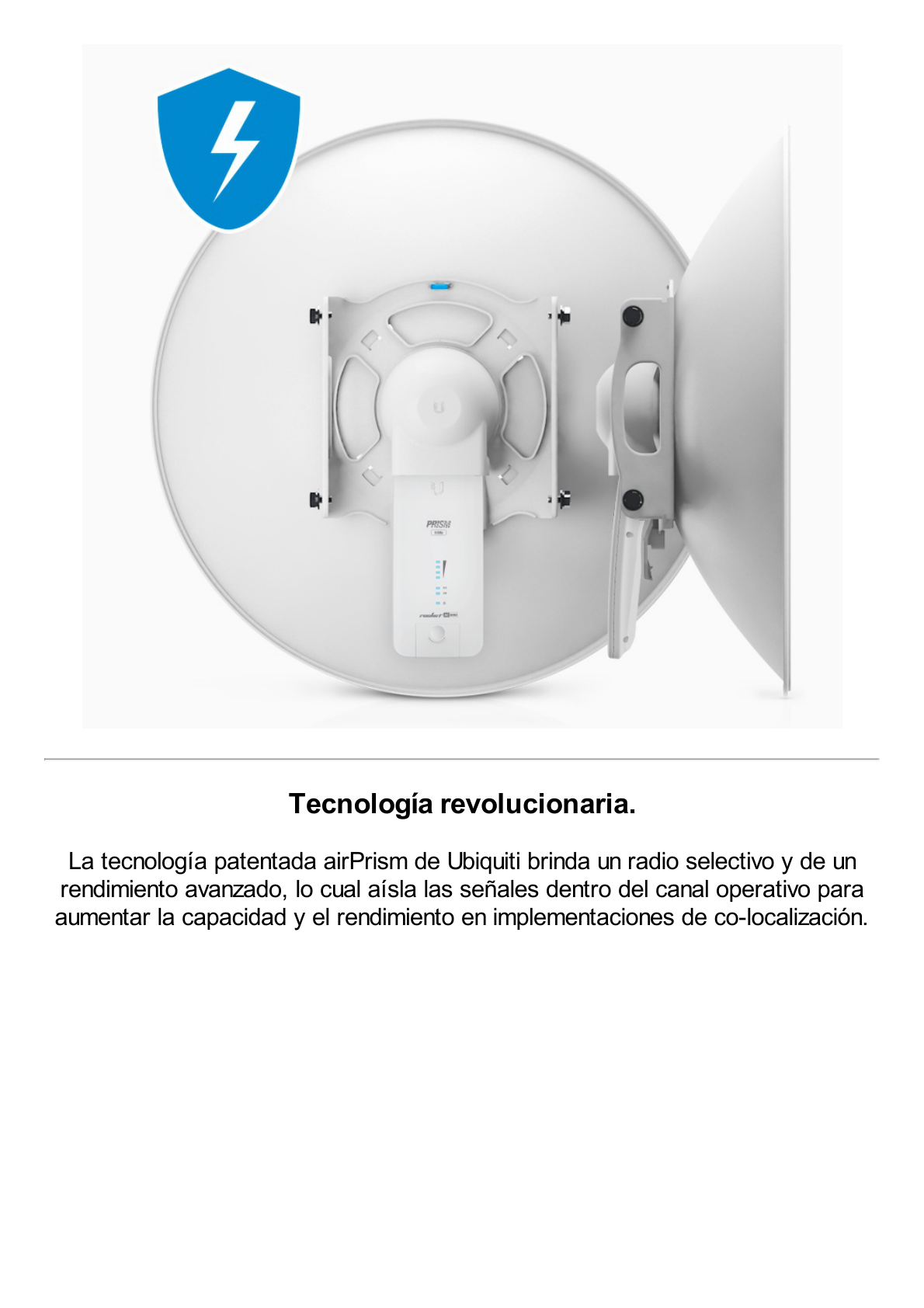 Radio Estación Base airMAX AC GEN2 hasta 500 Mbps, 5 GHz (5150 - 5875 MHz) con tecnología airPrism