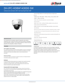 Camara Dahua DH-IPC-HDBW1430DE-SW IP domo WIFI 4 mpx lente 2.8 mm 90 gds de apertura IR 30 m ranura micro sd IP67