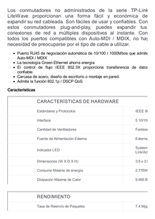 Switch de escritorio Gigabit de 5 puertos 10/100/1000Mbps, carcasa metálica