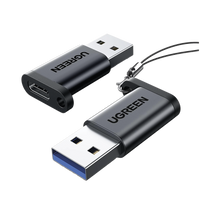 Adaptador USB 3.1 Tipo C a USB-A 3.0 |Carga y Sincronización de Datos | Admite Corriente de 3A | Transferencia de hasta 5 Gbps | Amplia Compatibilidad | Chip VL160 | Caja de Aluminio | Color Negro.