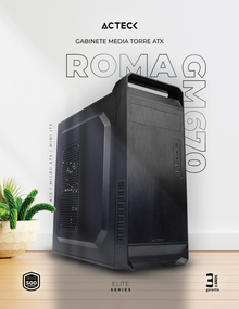 GAB ACTECK ROMA ELITE ATX GM670 MEDIA TORRE USB 3.0 FUENTE 500W 1 VENT