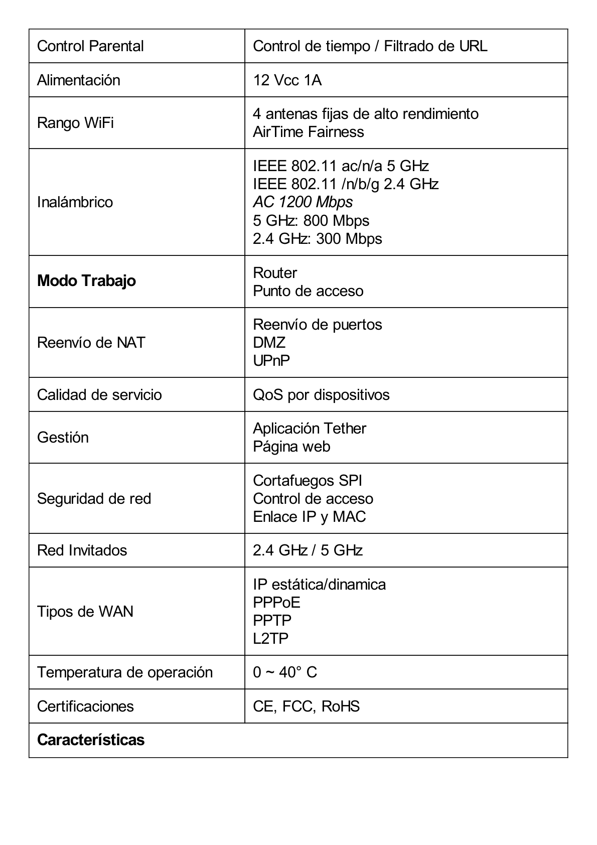 Router inalámbrico WiFi 5 AC 1200 Mbps / Doble Banda MU-MIMO 2x2 / 1 Puerto WAN 10/100/1000 Mbps /  4 Puertos LAN 10/100/1000 Mbps / Compatuble con Tecnología OneMesh / Soporta AgiNet