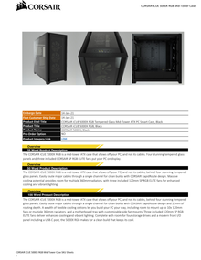 Gabinete Corsair ICUE 5000X RGB negro cristal templado ATX semitorre 3*ventiladores RGB Elite