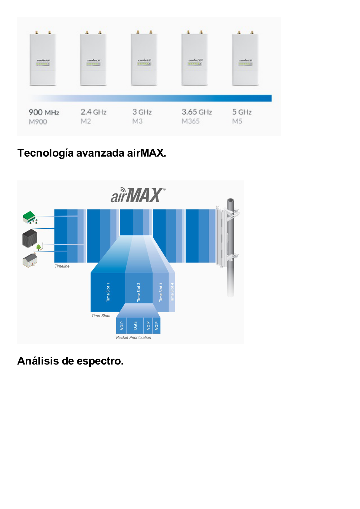 Radio Estación Base airMAX Rocket-M2, hasta 150 Mbps, 2 GHz (2402-2462 MHz)