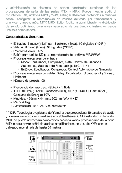 Procesador Matricial de Audio | 26 Entradas | 8 Salidas | Ideal para Instalaciones Comerciales