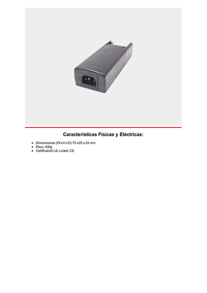 Fuente de Alimentación de 12 Vcc @ 5A / 4 Cámaras / FILTRO DE RUIDO ESPECIAL PARA CAMARAS 4K / Fusible Reseteable Inter Construido PTC / Protección Contra Sobre-Tensiones y Contra Cortocircuito / Recomendado para cámaras 4K.