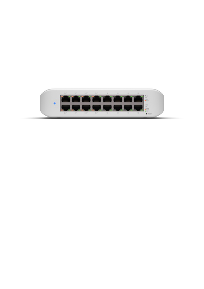 Switch UniFi Lite Administrable PoE de 16 Puertos 10/100/1000 Mbps (8 puertos 802.3af/at), 45 W