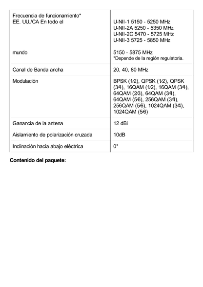 UISP Access Point Multipunto Tecnología Wave en 60 Ghz, hasta 15 estaciones, hasta 5.4 Gbps, respaldo en 5 Ghz. 1 puerto SFP+ 10G, 1 puerto 2.5g Gbps, con GPS