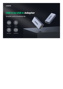 Adaptador USB-A hembra a USB-A hembra / USB 3.0 / Velocidades de Transferencia de Datos de hasta 5 Gbps / Carcasa de Aluminio / Compacto y Portátil / Plug & Play / Compatible con versiones anteriores de USB.