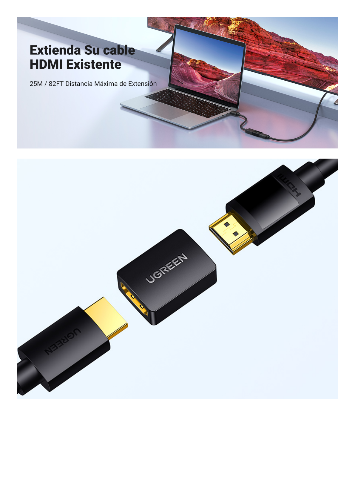 Adaptador HDMI 2.0 Hembra a Hembra / 4k@60Hz / Compatible con ARC, HEC, HDCP, 3D / Dolby True HD 7.1 / 32 Canales de Audio / 48 bit Deep Color / Máxima Durabilidad