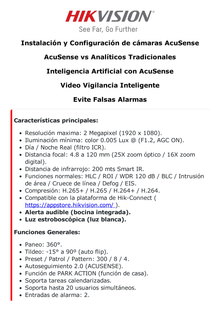 [ PROTECCIÓN ACTIVA ] Domo PTZ IP 2 Megapixel / 25X Zoom / 200 mts IR / ACUSENSE (Evita Falsas Alarmas) / IP66 / IK10 / Alerta Audible y Luz Estroboscópica / Autoseguimiento 2.0 / Hi-PoE / DARKFIGHTER / Rapid Focus / MicroSD