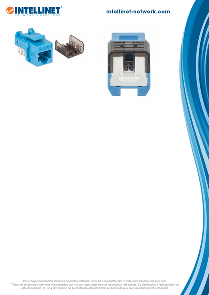 JACK INTELLINET CAT 6A DE IMPACTO AZUL