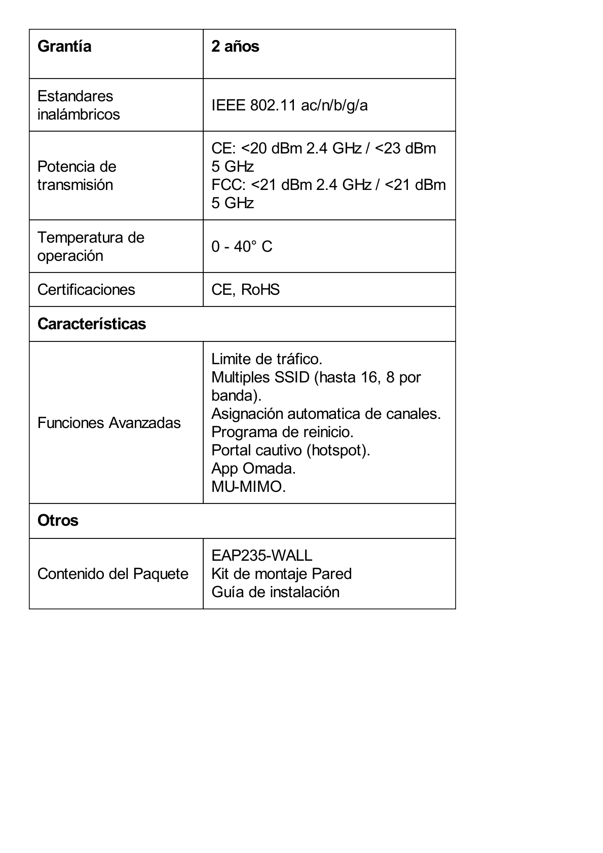 Punto de acceso Omada /  Doble Banda AC1200 MU-MIMO / Diseño para Pared con 3 Puertos Adicionales / Configuruación por Controlador o Stand-Alone / Alimentación PoE af/at