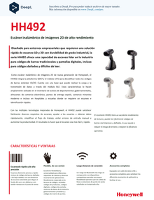 Lector de codigo de barras Honeywell HH492-R1-1USB-5 Imager Inalambrico 2D Kit Lector con base de carga y comunicacion negro HH492-R1-1USB-5