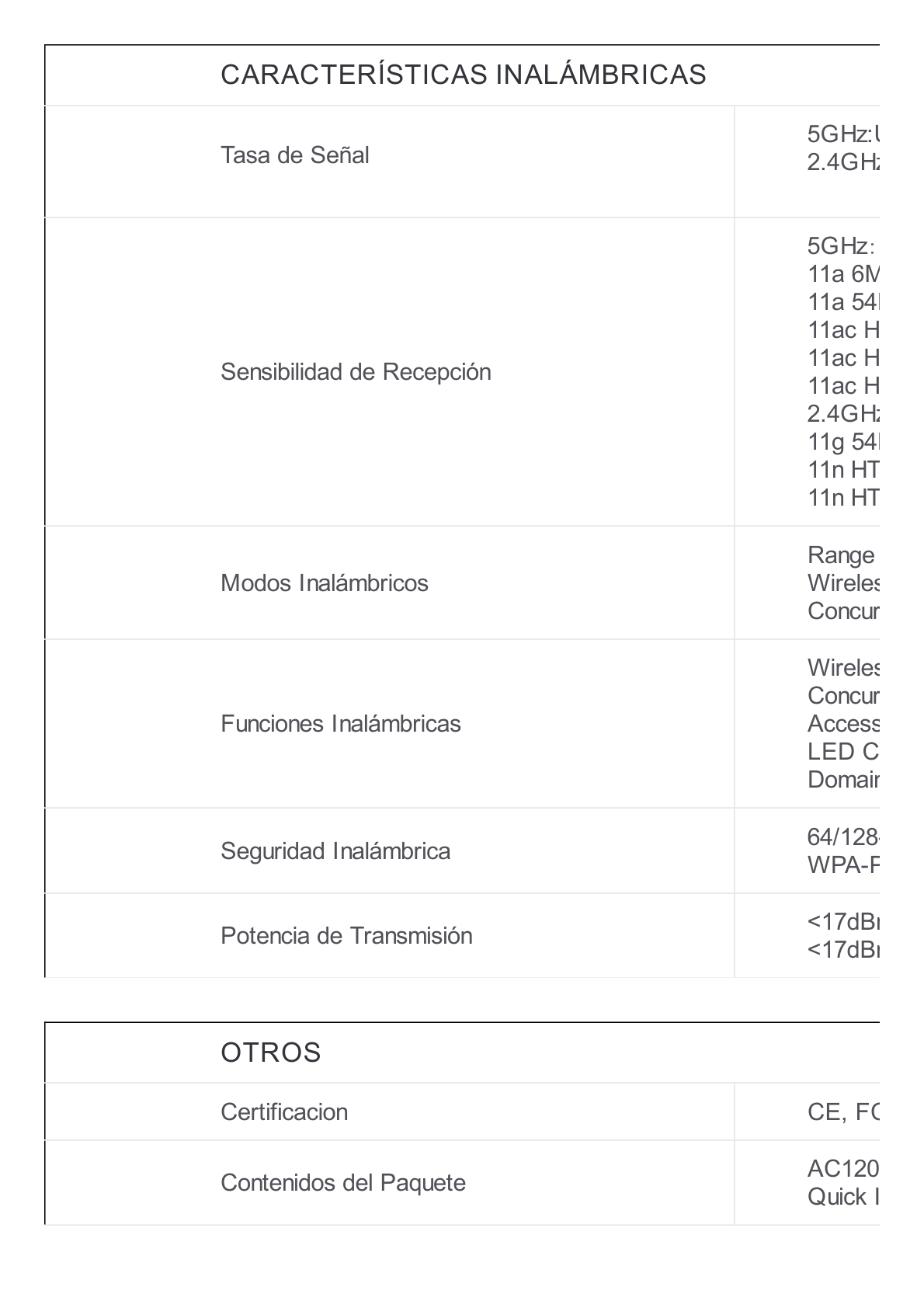 Repetidor / Extensor de Cobertura WiFi AC, 1200 Mbps, doble banda 2.4 GHz y 5 GHz, con 1 puerto 10/100 Mbps, con 2 antenas externas