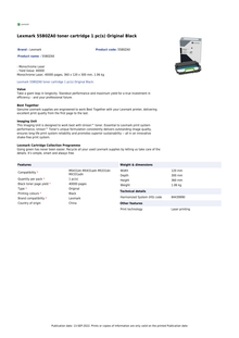 UNIDAD FOTOCONDUCTORA LEXMARK 55B0ZA0 NEGRO MS431DN/MX331ADN (40 000 PAG)