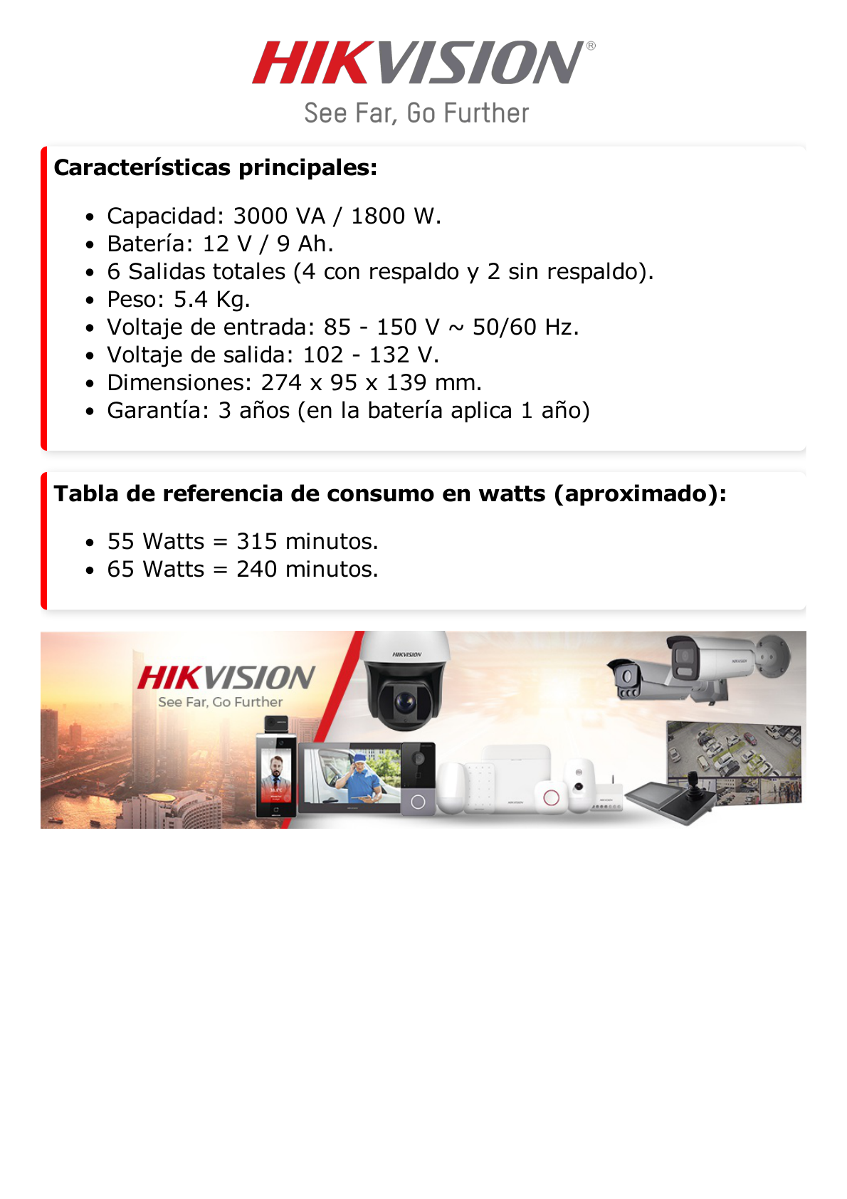 UPS de 3000 VA / 1800 W / Pantalla LCD / Protección Contra Sobrecarga y Descarga / Entrada y Salida 120 VCA / 6 Tomas NEMA 5-15R (4 con Respaldo y 2 sin Respaldo)