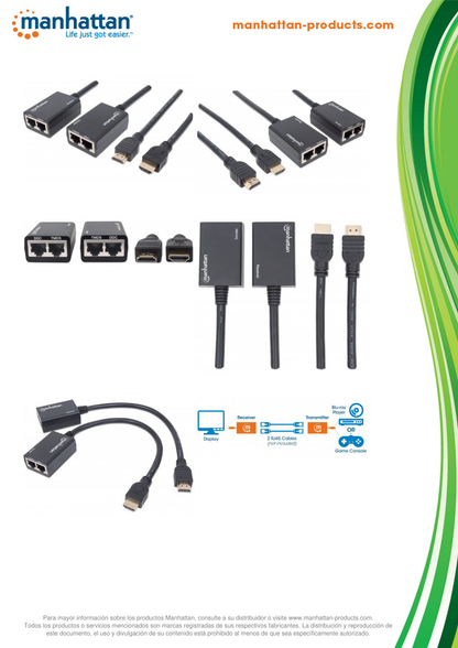 EXTENSOR DE VIDEO MAHATTAN HDMI 30M VIA CAT5E/CAT6