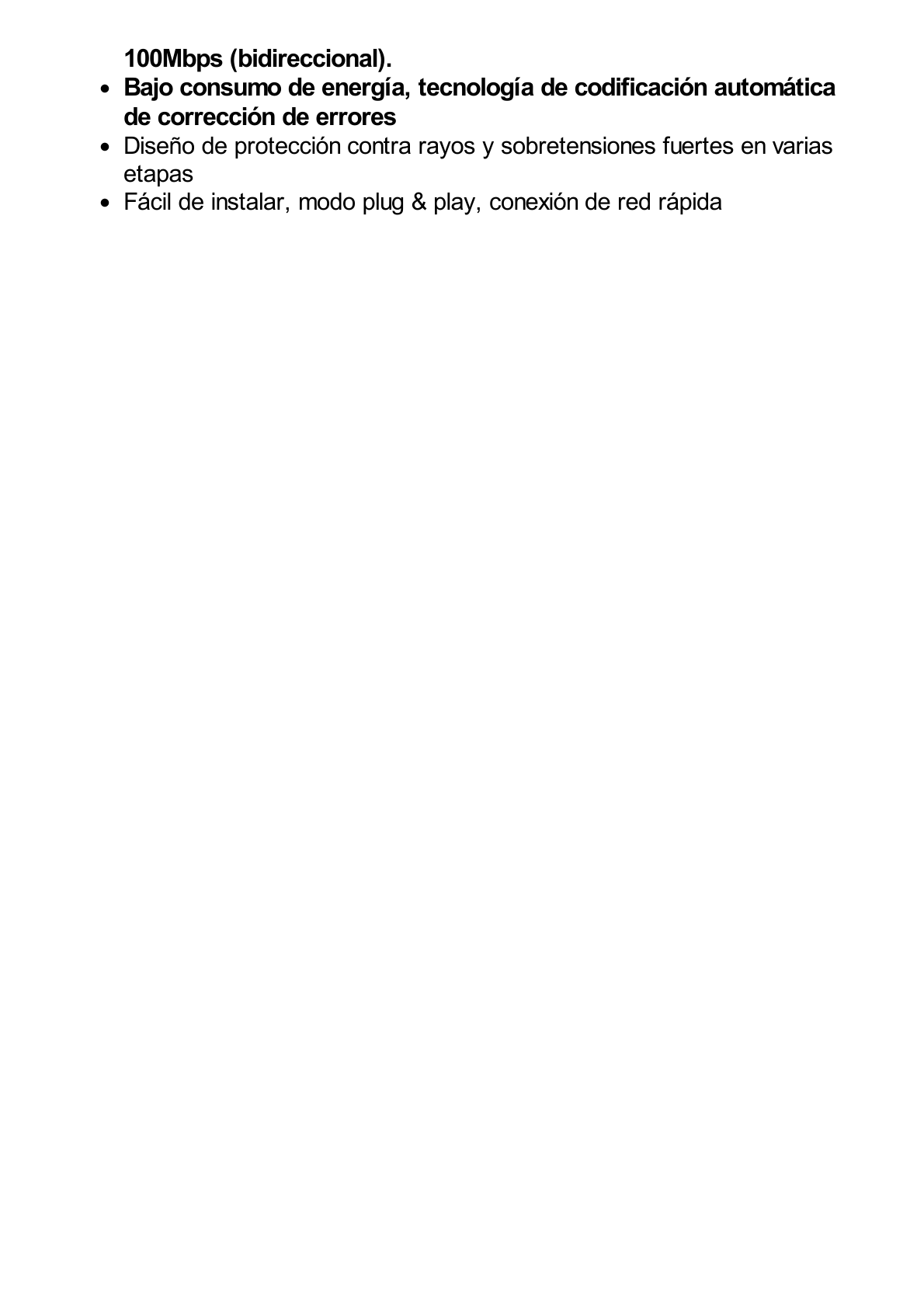 (POE 600 METROS) Receptor para Extensor PoE TT-8001TPOE / 1 Puerto  para recepción de video y alimentación (PoE) / IDEAL PARA DOMOS Y CAMARAS IP / Conexión en Cascada / Soporta PTZ´s de 60 W / Soporta IEEE802.3af/at