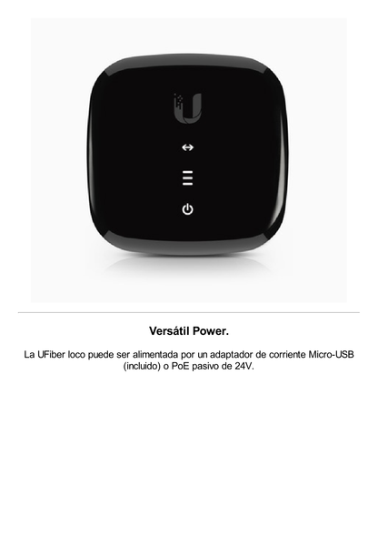 UFiber loco GPON ONU, Unidad de red óptica con 1 puerto WAN GPON (SC/APC) + 1 puerto LAN Gigabit Ethernet