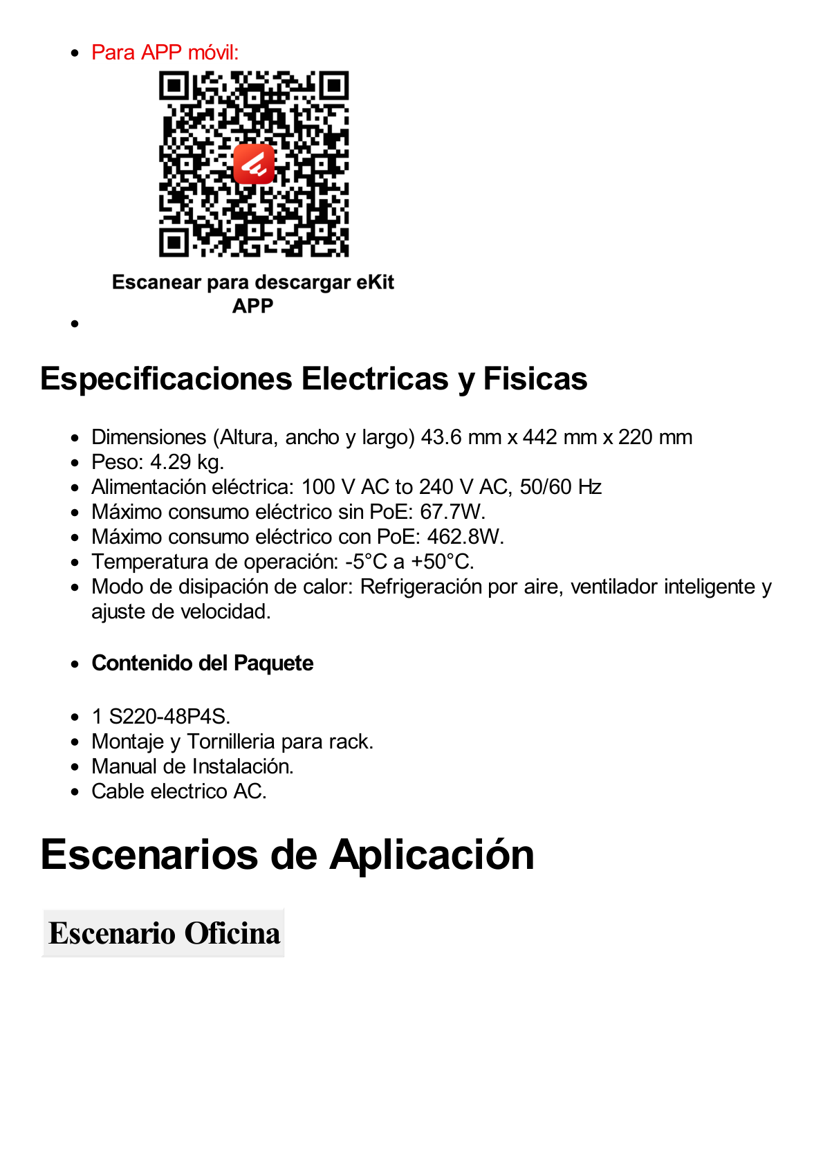 Switch Gigabit Administrable PoE Capa 2 / 48 puertos 10/100/1000 Mbps (PoE) / 4 Puertos SFP Uplink / 380W / PoE Perpetuo / Administración Nube Gratis