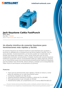 JACK INTELLINET CAT 6A DE IMPACTO AZUL