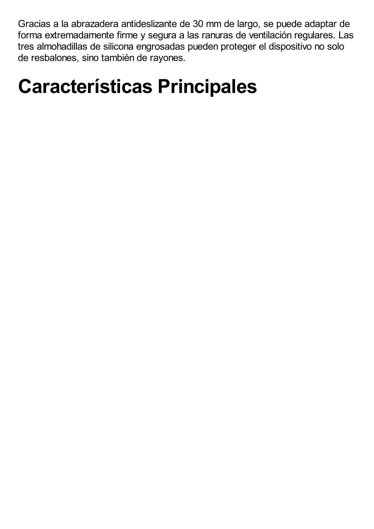 Soporte de Celular para Automóvil en Rendija de Ventilación / Sistema de Gravedad / Rotacion de 360° /Angulo Multiple / Almohadillas de Goma Antideslizantes / Amplia Compatibilidad con dispositivos de 4'' a 7'' / Color Negro