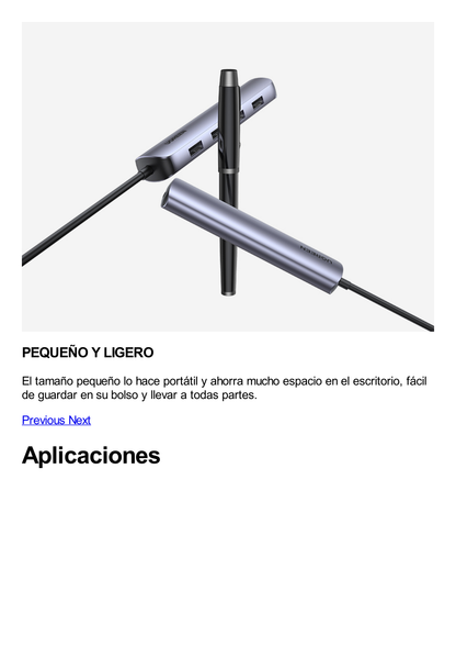 HUB USB-C (Docking Station) 5 en 1 | Ultra Delgado | 2 USB-A 3.1 a (5 Gbps) | HDMI 4K@60Hz | RJ45 (Gigabit Ethernet) | USB-C PD Carga Rápida 100W | Soporta OTG | Chips Inteligentes | Pequeño y Ligero | Caja de Aluminio.