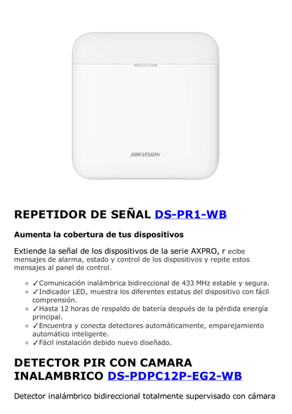 (AX PRO) KIT de Alarma AX PRO con GSM (3G/4G) para RONDINES / Incluye: 1 Hub con bateria de respaldo/ 1 Lector Tag / 1 Tag / Compatible con Hik-Connect P2P