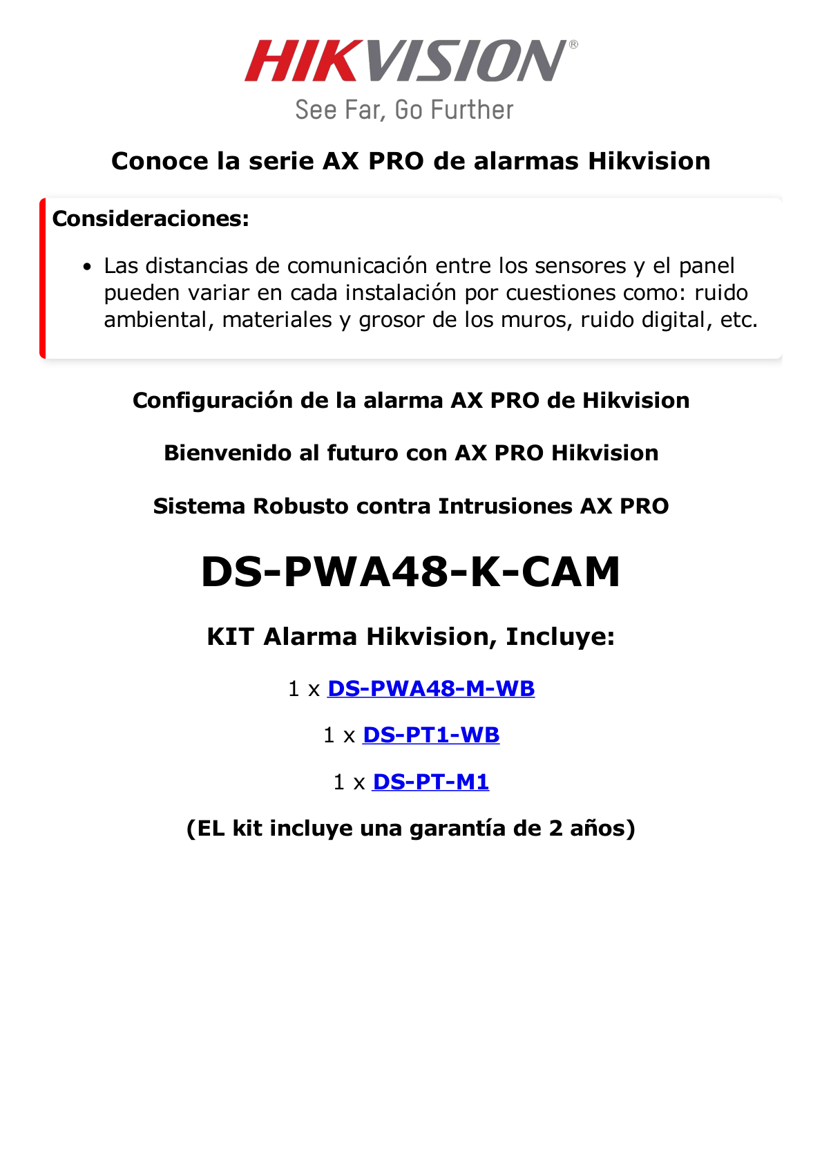 (AX PRO) KIT de Alarma AX PRO con GSM (3G/4G) para RONDINES / Incluye: 1 Hub con bateria de respaldo/ 1 Lector Tag / 1 Tag / Compatible con Hik-Connect P2P