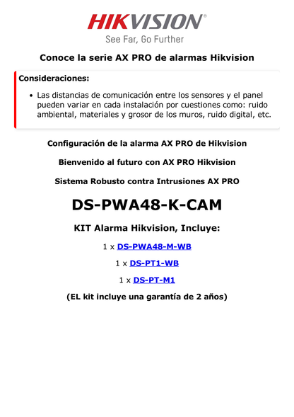 (AX PRO) KIT de Alarma AX PRO con GSM (3G/4G) para RONDINES / Incluye: 1 Hub con bateria de respaldo/ 1 Lector Tag / 1 Tag / Compatible con Hik-Connect P2P