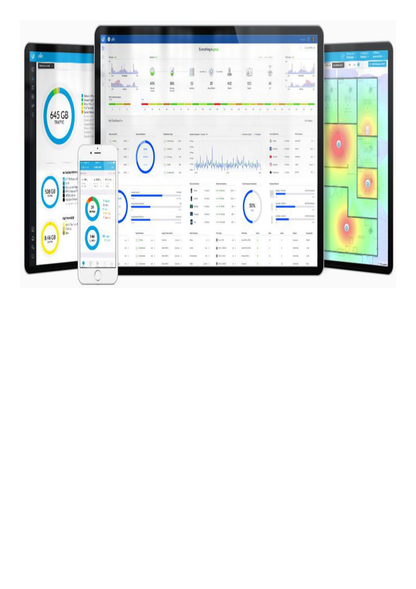 Access Point UniFi 3 Quad-radio MU-MIMO4x4 802.11ac Wave 2 con radio dedicado para seguridad WIPS contra intrusos, hasta 1500 usuarios concurrentes