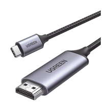 Cable USB-C 3.1 a HDMI 4K | 1.5m | Compatible con Thunderbolt 3 & 4 | Adaptador Tipo-C a HDMI | 4k@60Hz | Soporta Modo Espejo y Modo Extendido | Carcasa de Aluminio | Nylon Trenzado | Conector Niquelado | Blindaje Multicapa.