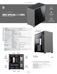 GABINETE BALAM RUSH ERIS SPECIAL GM985 GRIS SIN FUENTE MICRO TORRE CON CRISTAL