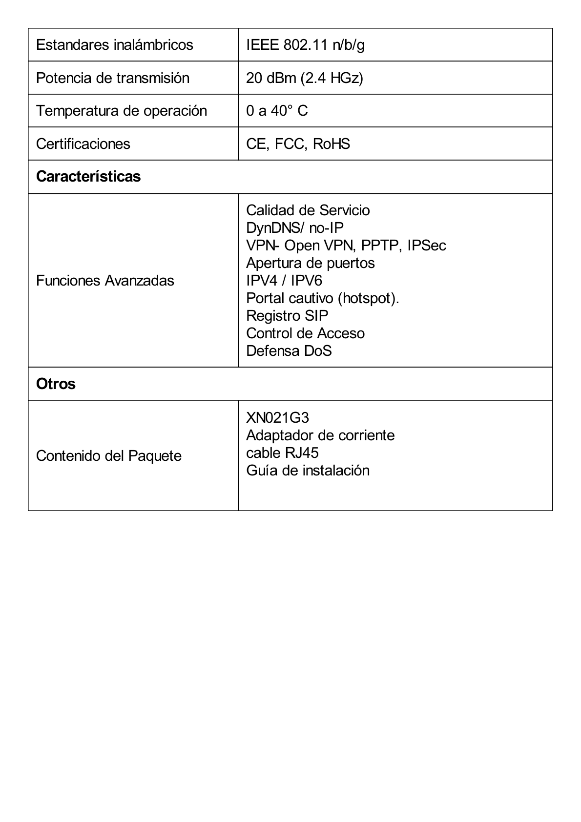 ONU/ONT - XPON Router inalámbrico N 300 con CATV / 1 puerto GPON SC/APC / 1 puertos LAN GE y 1 puerto LAN FE / 1 puerto CATV / Soporta AgiNet Config- AgiNet ACS