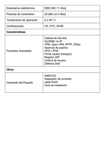 ONU/ONT - XPON Router inalámbrico N 300 con CATV / 1 puerto GPON SC/APC / 1 puertos LAN GE y 1 puerto LAN FE / 1 puerto CATV / Soporta AgiNet Config- AgiNet ACS