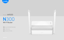 Router Wi-Fi Cudy WR300 N300 2.4GHz 2T2R (2×2 MIMO) 1x WAN y 3x LAN RJ45 Ethernet 10/100 modo AP/RE/WISP/Client 2x antenas ext.