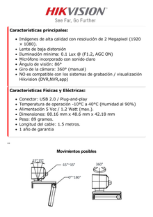 Cámara Web ALTA DENIFICIÓN (1080p) / Giro 360° / Gran Angular / Micrófono Integrado / Conector USB de 2 mts / Fácil de Instalar / Reducción de Ruido Inteligente