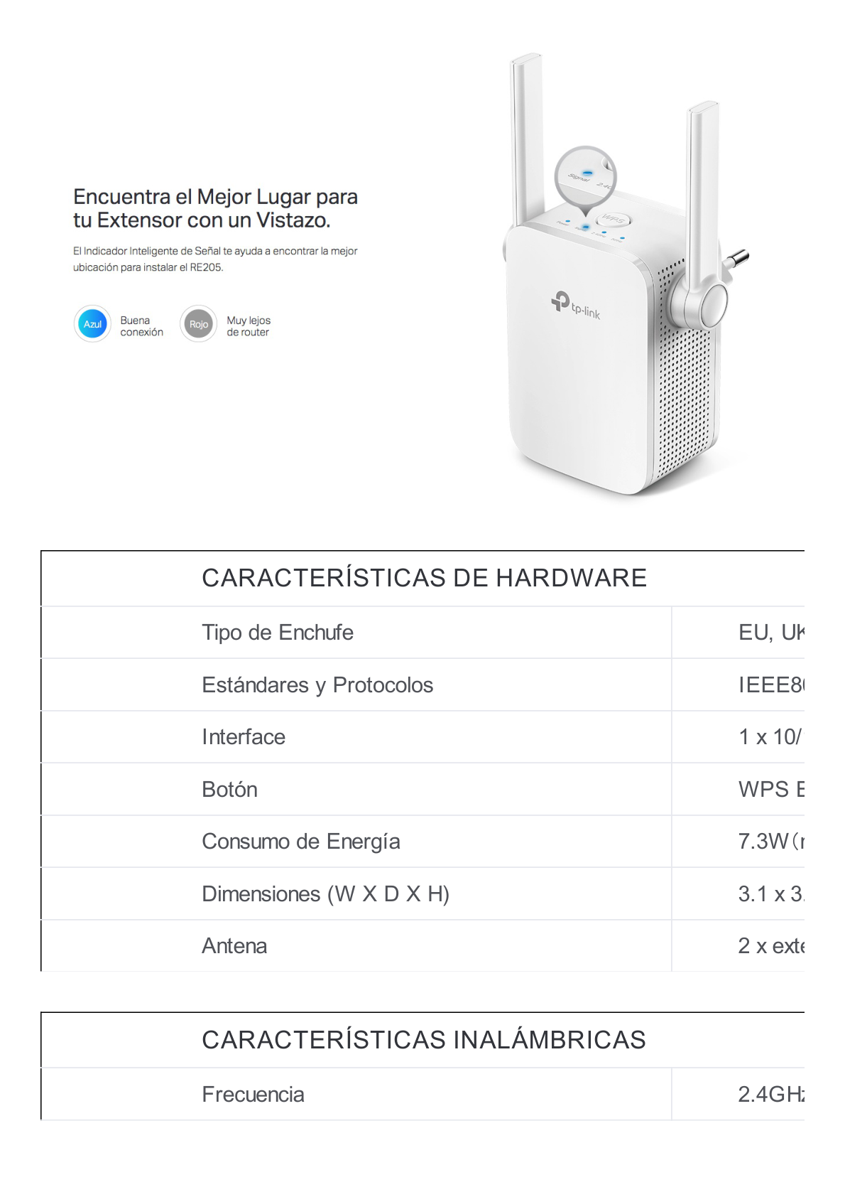 Repetidor / Extensor de Cobertura WiFi AC, 1200 Mbps, doble banda 2.4 GHz y 5 GHz, con 1 puerto 10/100 Mbps, con 2 antenas externas