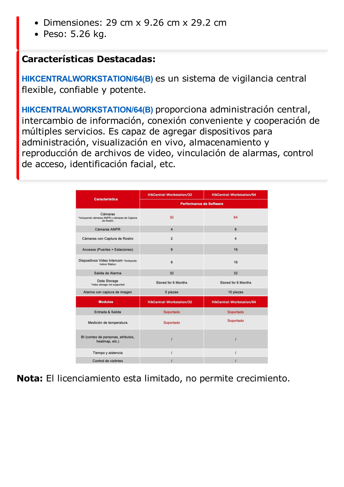 Servidor para Hik-Central / Incluye Licencias de 64 Cámaras y Mas Modulos / Intel® Core™ i5-12500 / 64 Bits / Alto Desempeño / Diseño Compacto