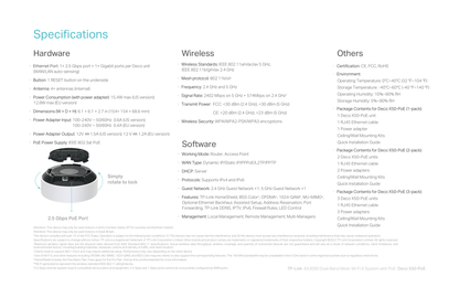 Sistema Deco X50-PoE (1 pieza) TP-Link Mesh Wi-Fi 6 AX3000 802.3at PoE 1x RJ45 2.5Gbps y 1x RJ45 gigabit MU-MIMO OFDMA