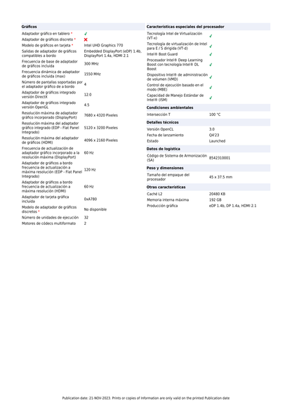 Procesador Intel Core i5-14600K sin disipador con graficos LGA 1700 14a Gen 14Core 3.5Ghz 125w