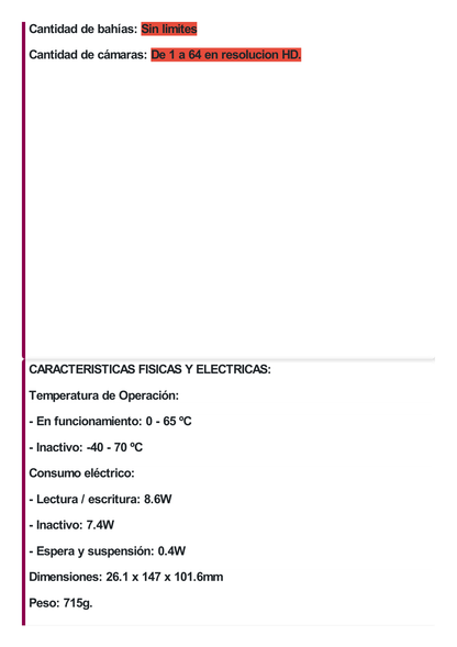 Disco Duro Purple Pro de 10 TB / 7200 RPM / Optimizado para Soluciones de Videovigilancia con Analiticos (Meta Data) / Uso 24-7 / 5 Años de Garantia