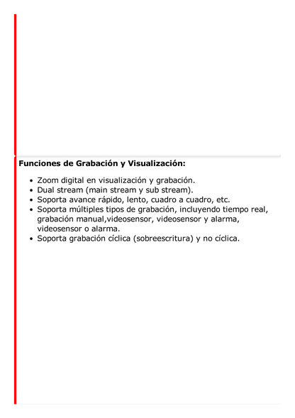 NVR 12 Megapixel (4K) / 128 Canales IP / 24 Bahías de Disco Duro / 4 Tarjetas de Red / Soporta RAID / Reconocimiento Facial / Bases de Datos / Filtro de Falsas Alarmas / Detección de Cuerpo Humano y Vehículos